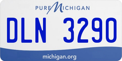 MI license plate DLN3290