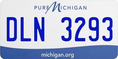 MI license plate DLN3293