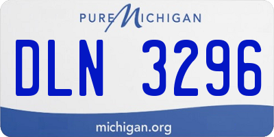 MI license plate DLN3296