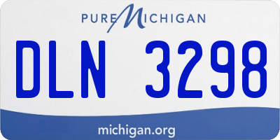 MI license plate DLN3298