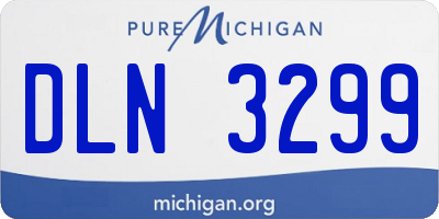 MI license plate DLN3299