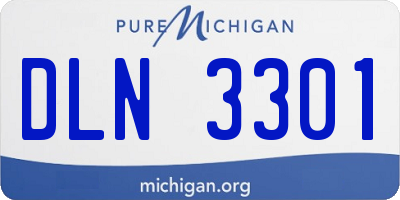 MI license plate DLN3301