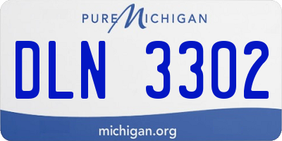 MI license plate DLN3302