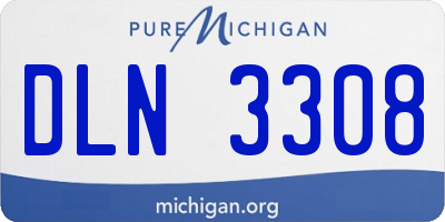 MI license plate DLN3308