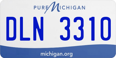 MI license plate DLN3310