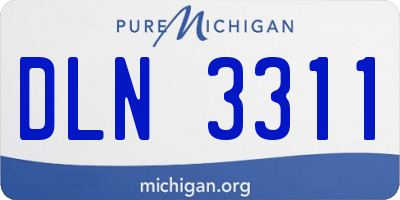 MI license plate DLN3311