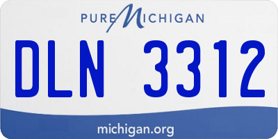 MI license plate DLN3312