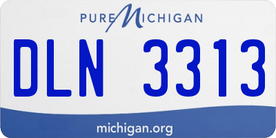 MI license plate DLN3313