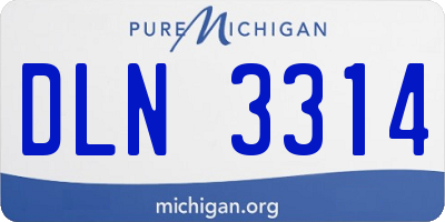 MI license plate DLN3314