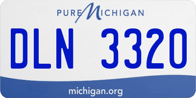 MI license plate DLN3320