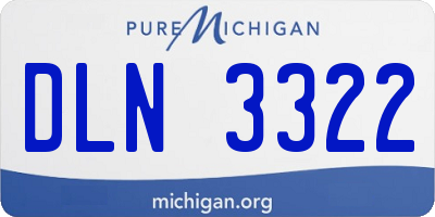 MI license plate DLN3322