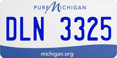 MI license plate DLN3325