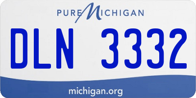 MI license plate DLN3332