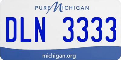 MI license plate DLN3333