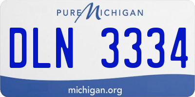 MI license plate DLN3334