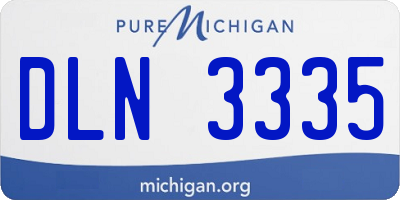 MI license plate DLN3335