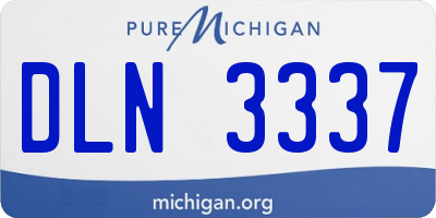 MI license plate DLN3337