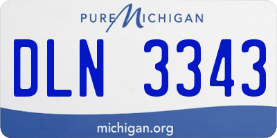 MI license plate DLN3343