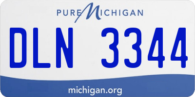 MI license plate DLN3344