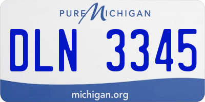 MI license plate DLN3345