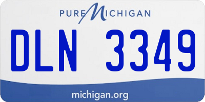MI license plate DLN3349