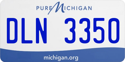 MI license plate DLN3350