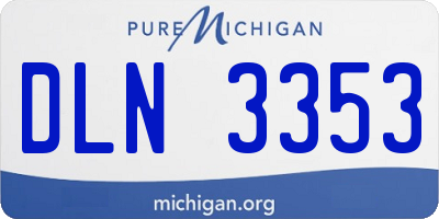 MI license plate DLN3353