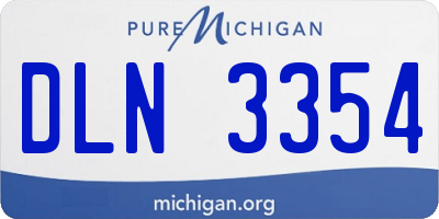 MI license plate DLN3354