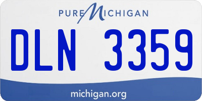 MI license plate DLN3359