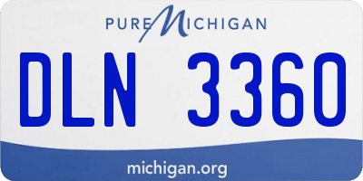 MI license plate DLN3360