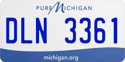 MI license plate DLN3361