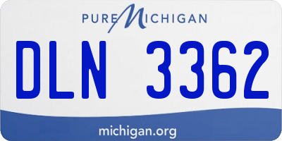 MI license plate DLN3362