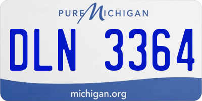 MI license plate DLN3364