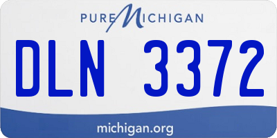 MI license plate DLN3372