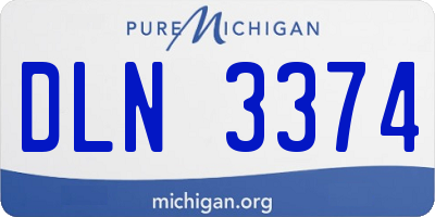 MI license plate DLN3374