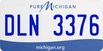 MI license plate DLN3376