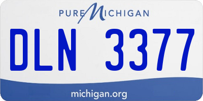 MI license plate DLN3377