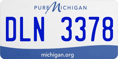 MI license plate DLN3378