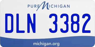 MI license plate DLN3382