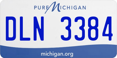 MI license plate DLN3384