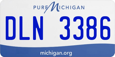 MI license plate DLN3386