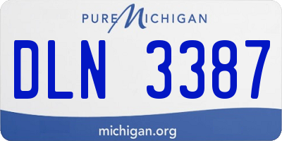 MI license plate DLN3387