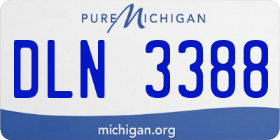 MI license plate DLN3388