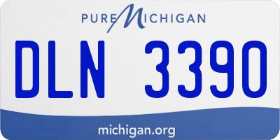 MI license plate DLN3390