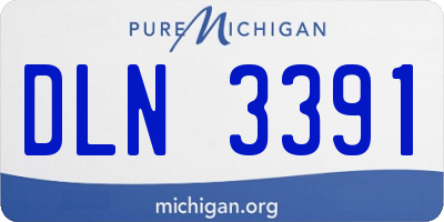 MI license plate DLN3391