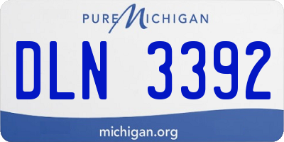 MI license plate DLN3392