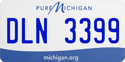 MI license plate DLN3399