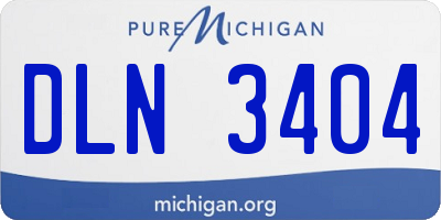 MI license plate DLN3404