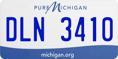 MI license plate DLN3410