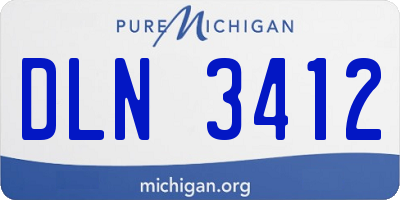 MI license plate DLN3412
